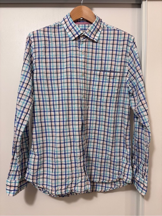 Williams & Kent Other - Mens Seersucker Plaid Button Down Shirt Size L Long Sleeve Ivy Style Preppy